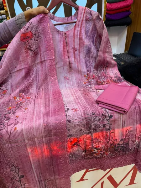 Swizz Lawn Premium Floral Work Set